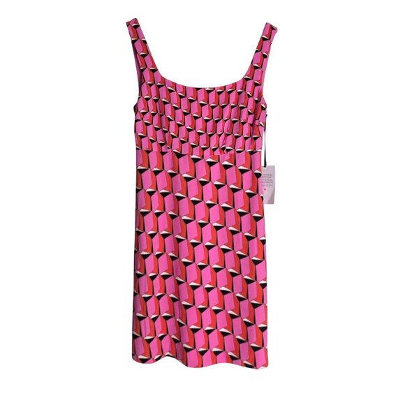 Women's - DVF for Target 90's Shift Pink Modern Geo Mini Dress, Size 00 - Picture 2 of 10